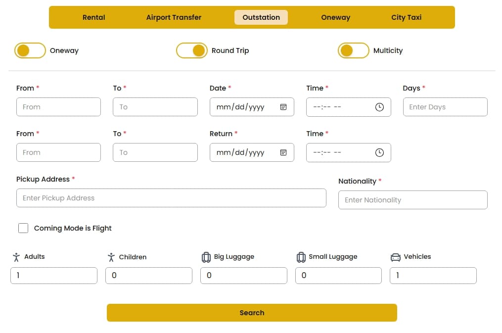Outstation Cab Travel